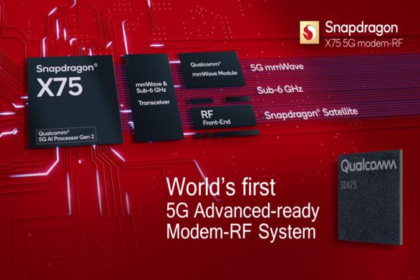 高通发布最新一代的SnapdragonX755G数据机射频系统。