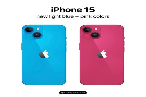 网传平价版iPhone15及iPhone15Plus正在测试浅蓝色跟粉红色。