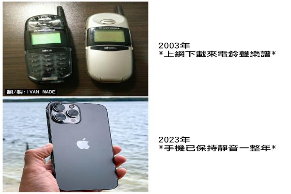 手机20年进化比较 他曝这一功能“已静音1整年”勾众人回忆