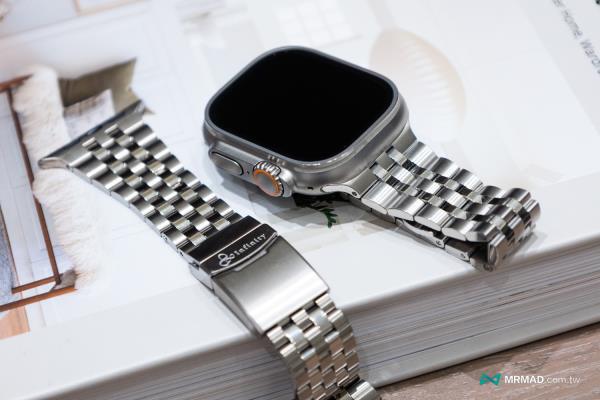 Apple Watch不锈钢表带开箱！ULTRA系列5珠带时尚经典设计