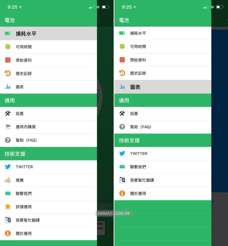 两版本菜单对比