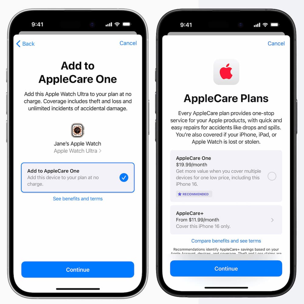 AppleCare One在线订阅流程