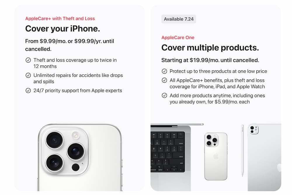 AppleCare One费用说明